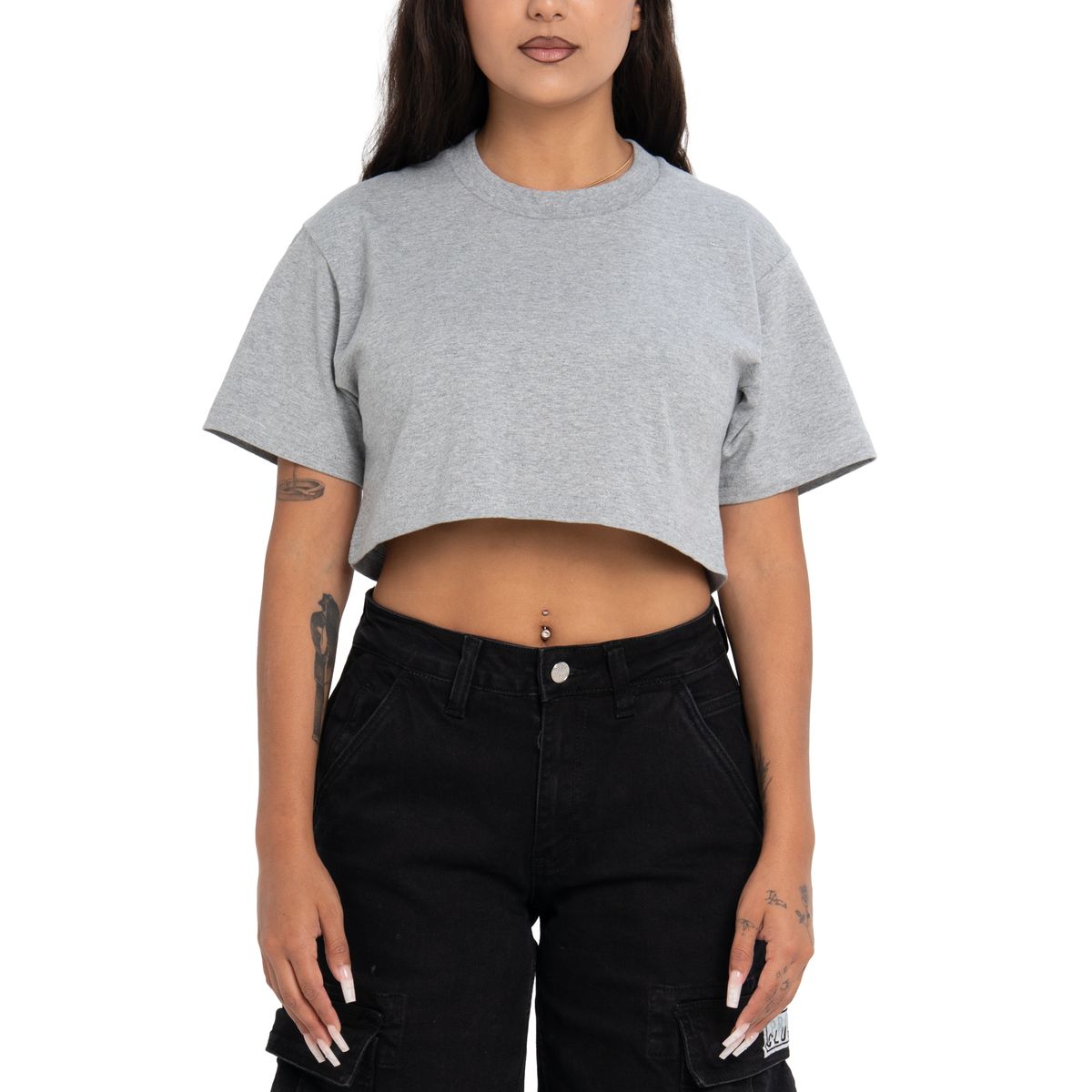 Pro Club Women's Heavyweight Short Sleeve Crop Top by Xtreme Wear