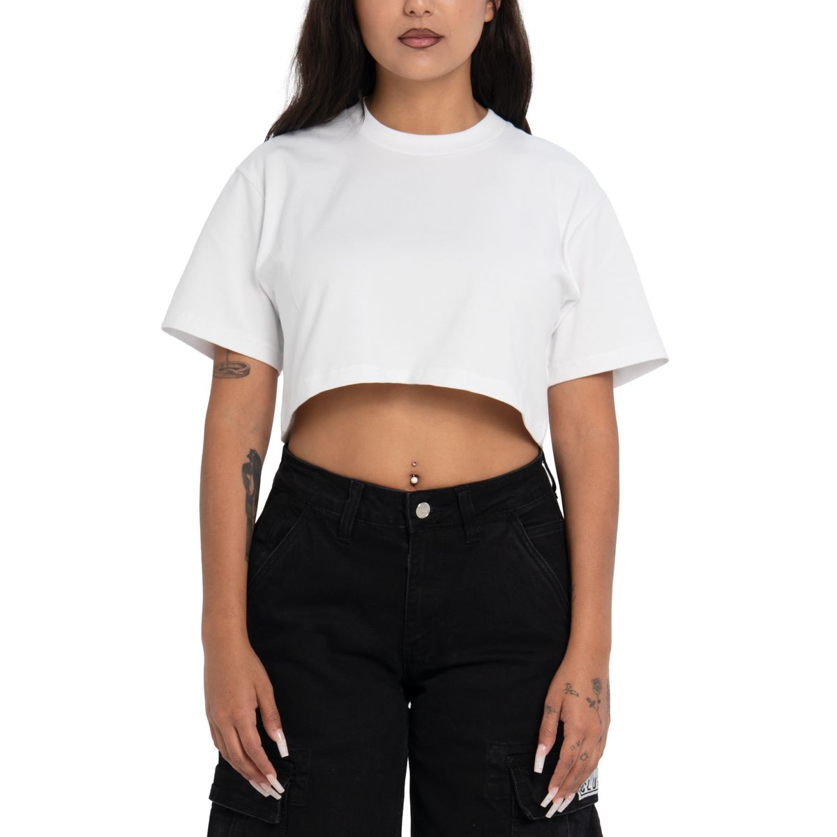 Pro Club Women's Heavyweight Short Sleeve Crop Top by Xtreme Wear