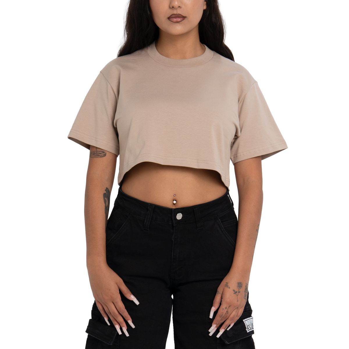 Pro Club Women's Heavyweight Short Sleeve Crop Top by Xtreme Wear