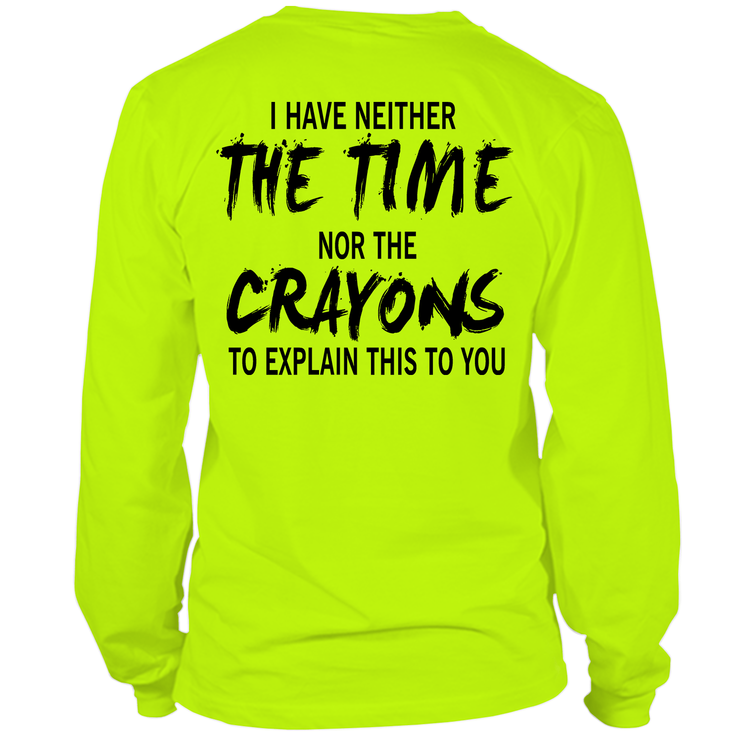 Crayons - Long Sleeve Hi-Vis Safety Yellow Shirt by Armed American Supply