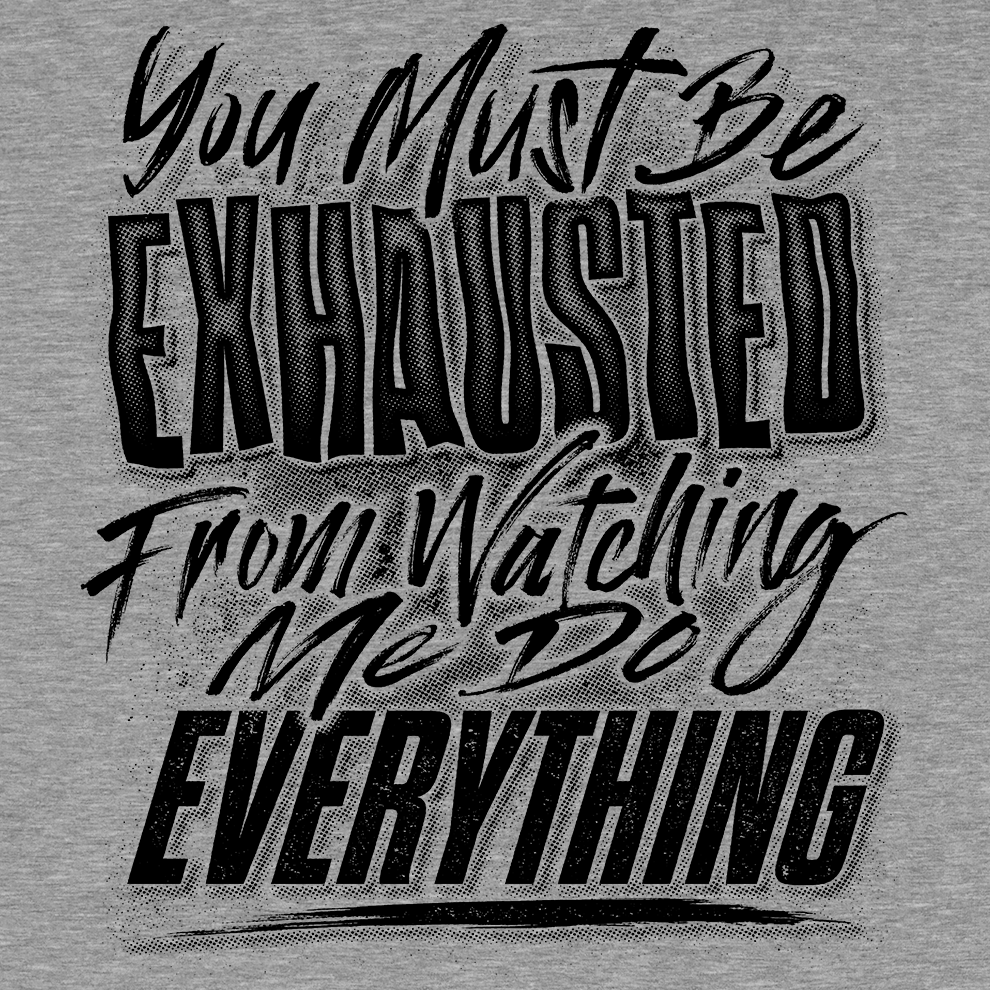 Exhausted - Safety Yellow T-Shirt by Armed American Supply