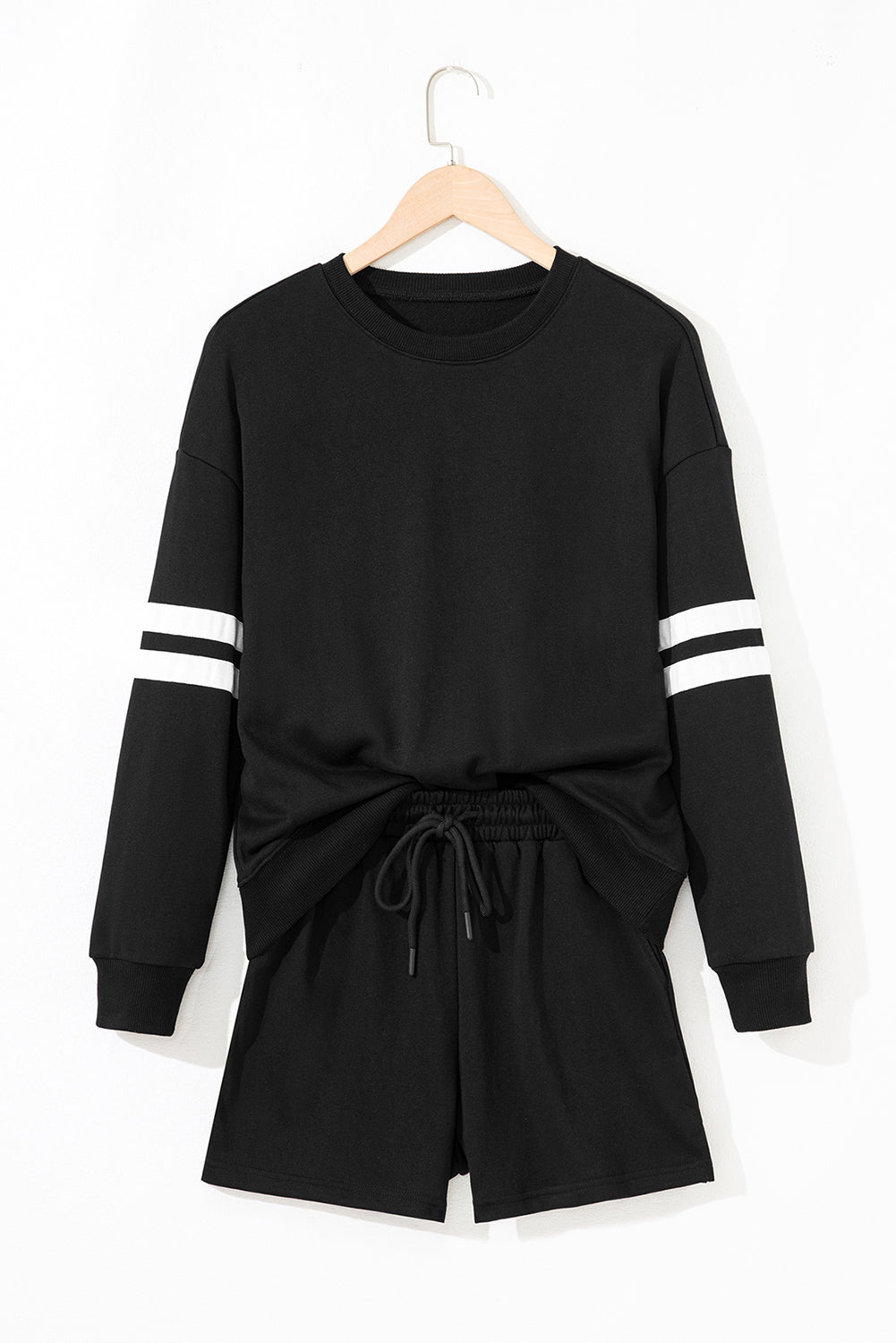 Varsity Stripe Sweatshirt and Short Set