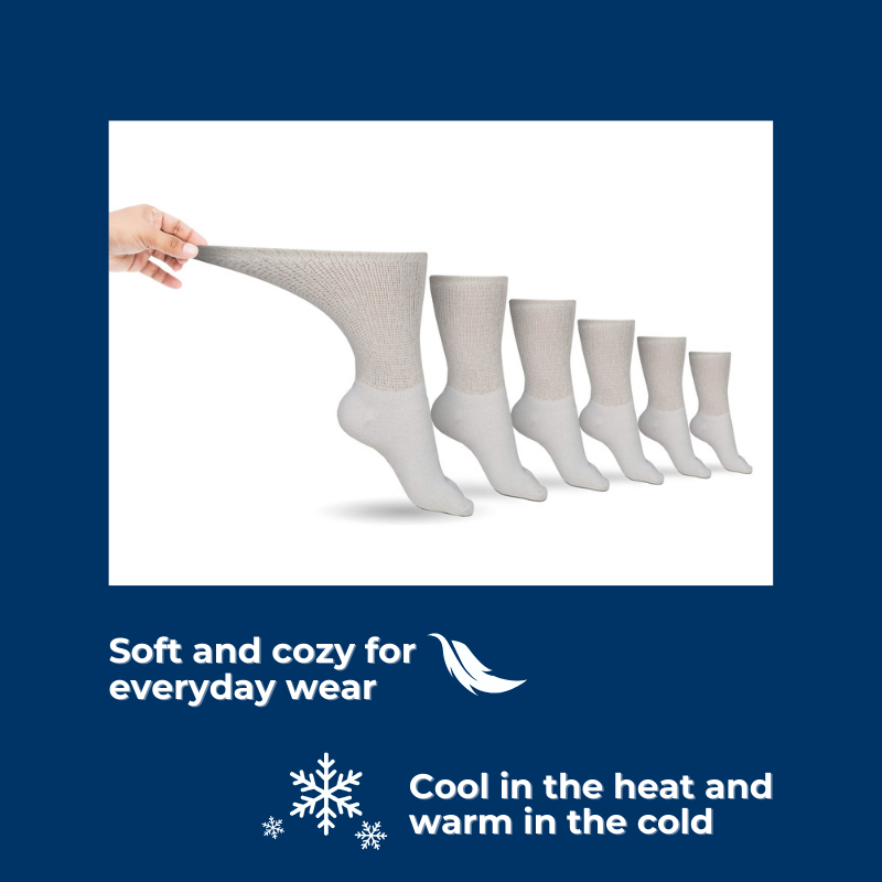 Men's Cotton Diabetic Crew Socks (6 Pair) by DSC