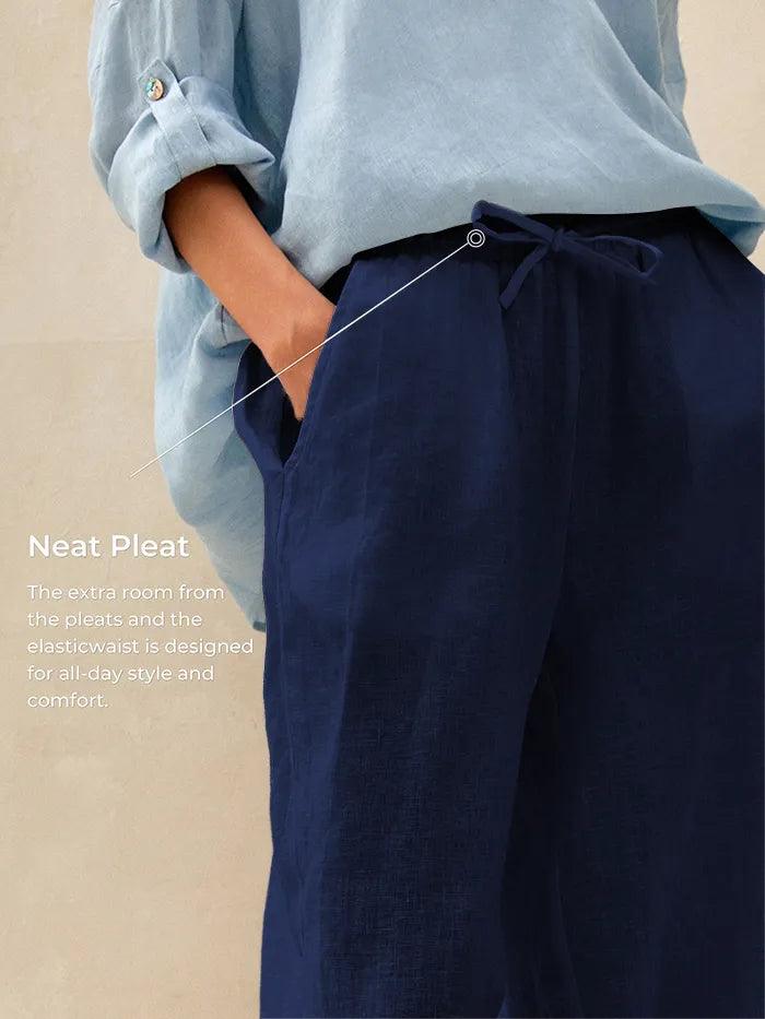 100% Linen Classic Pants LYON by LINTICO