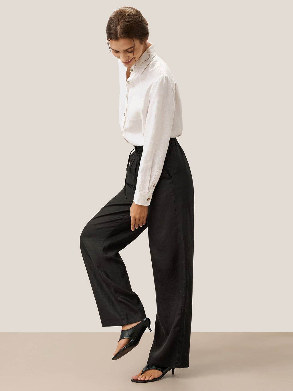 100% Linen Classic Pants LYON by LINTICO
