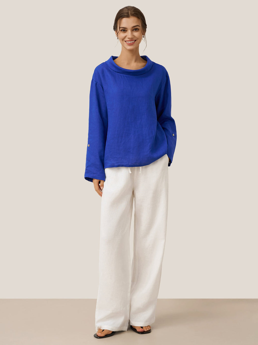 100% Linen Classic Pants LYON by LINTICO