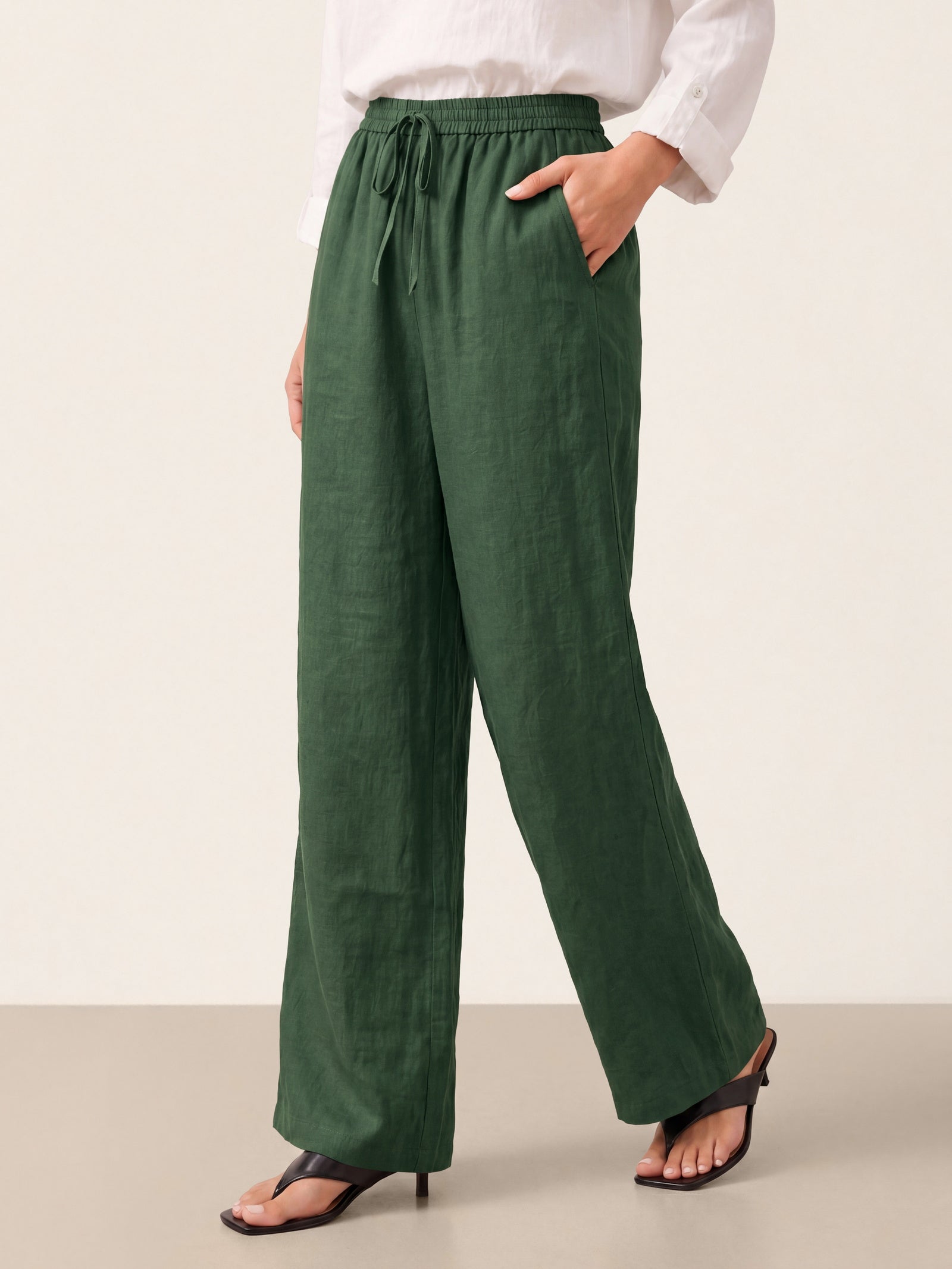 100% Linen Classic Pants LYON by LINTICO