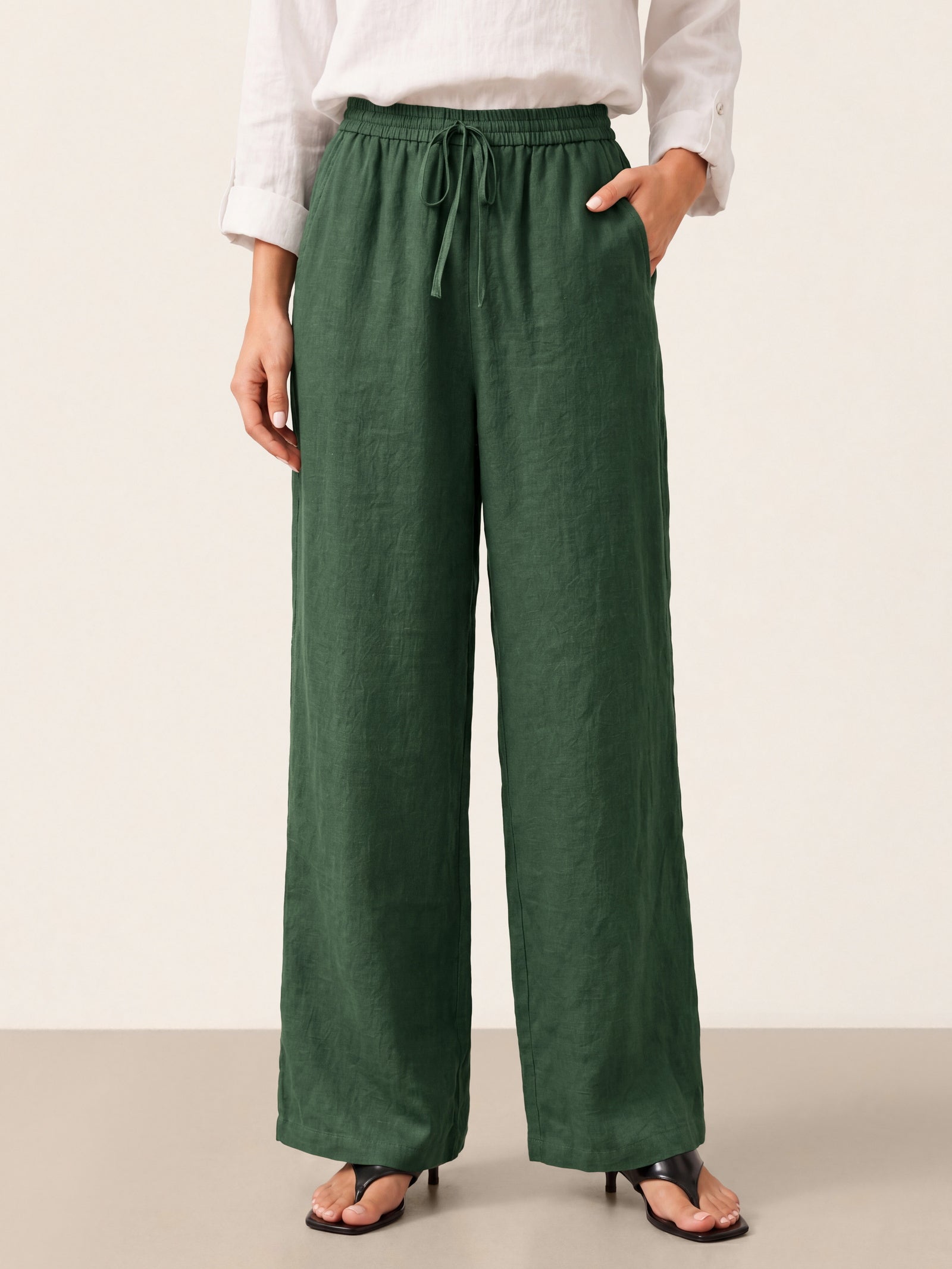 100% Linen Classic Pants LYON by LINTICO