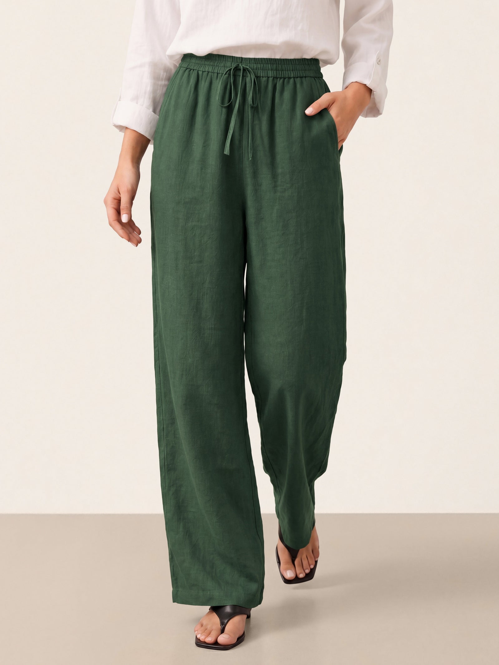 100% Linen Classic Pants LYON by LINTICO