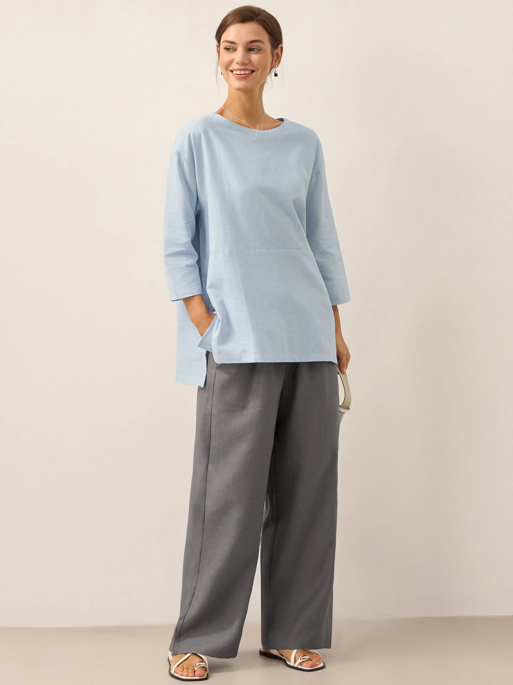 100% Linen Classic Pants LYON by LINTICO