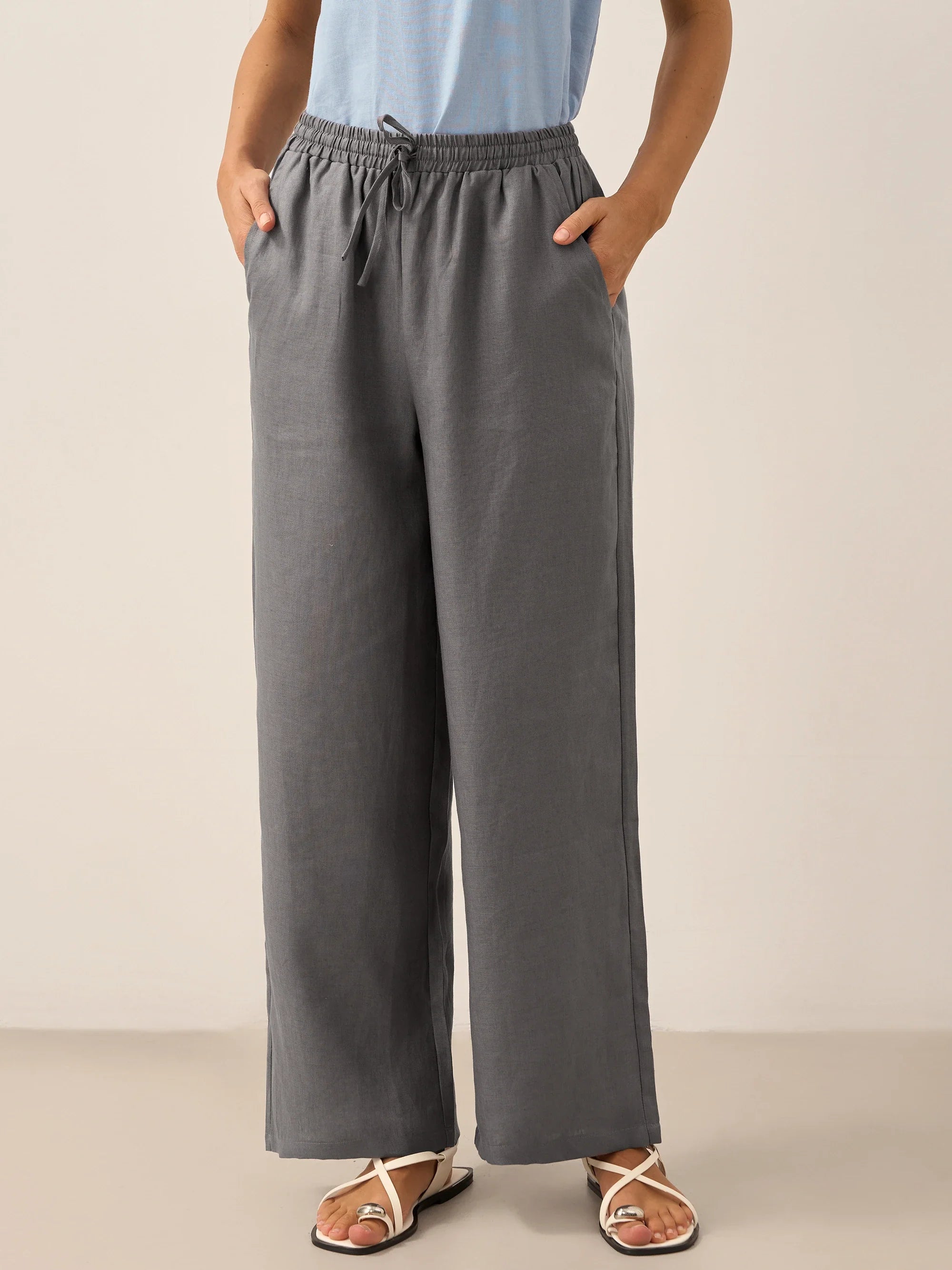 100% Linen Classic Pants LYON by LINTICO