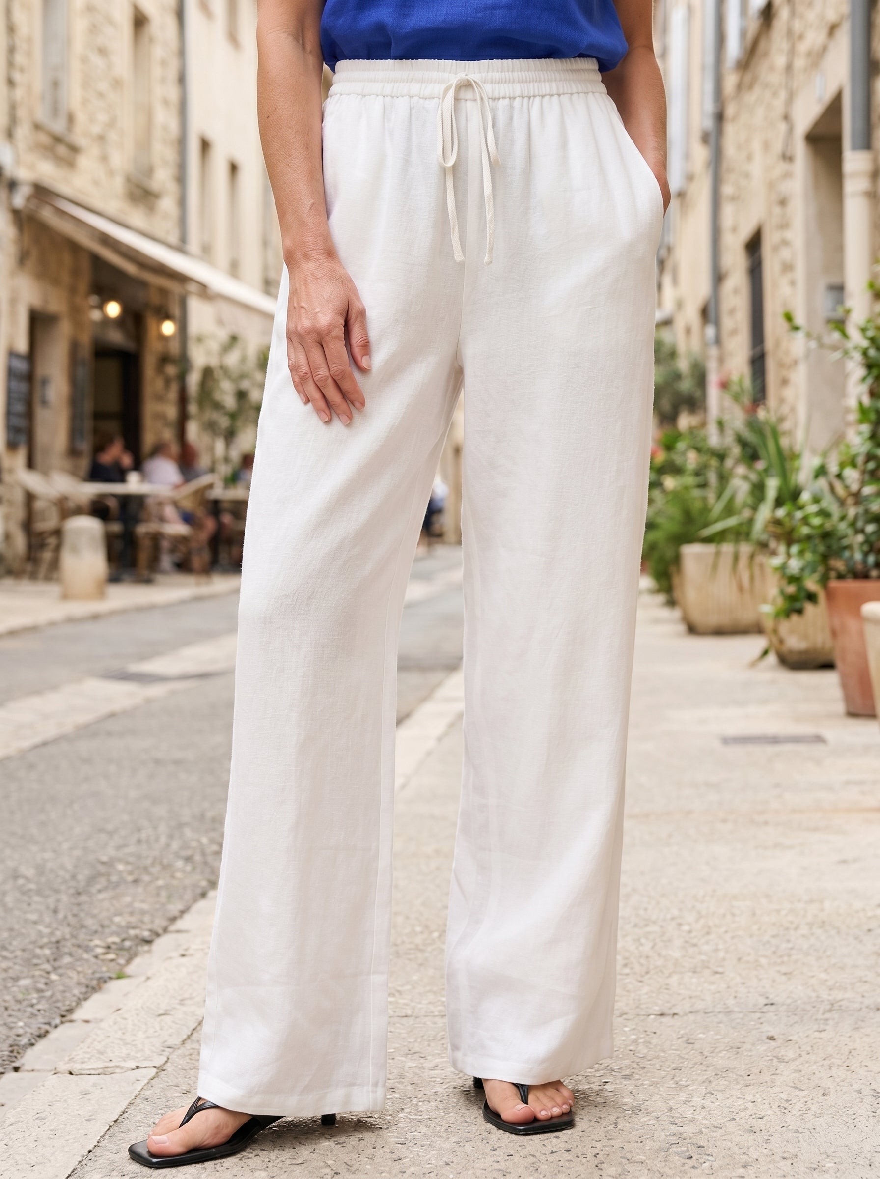 100% Linen Classic Pants LYON by LINTICO