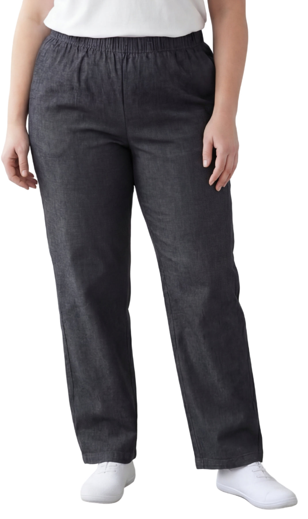 Women's Lightweight Pull-On Denim Jeans — Elastic Waist No Zipper by TURTLE BAY APPAREL