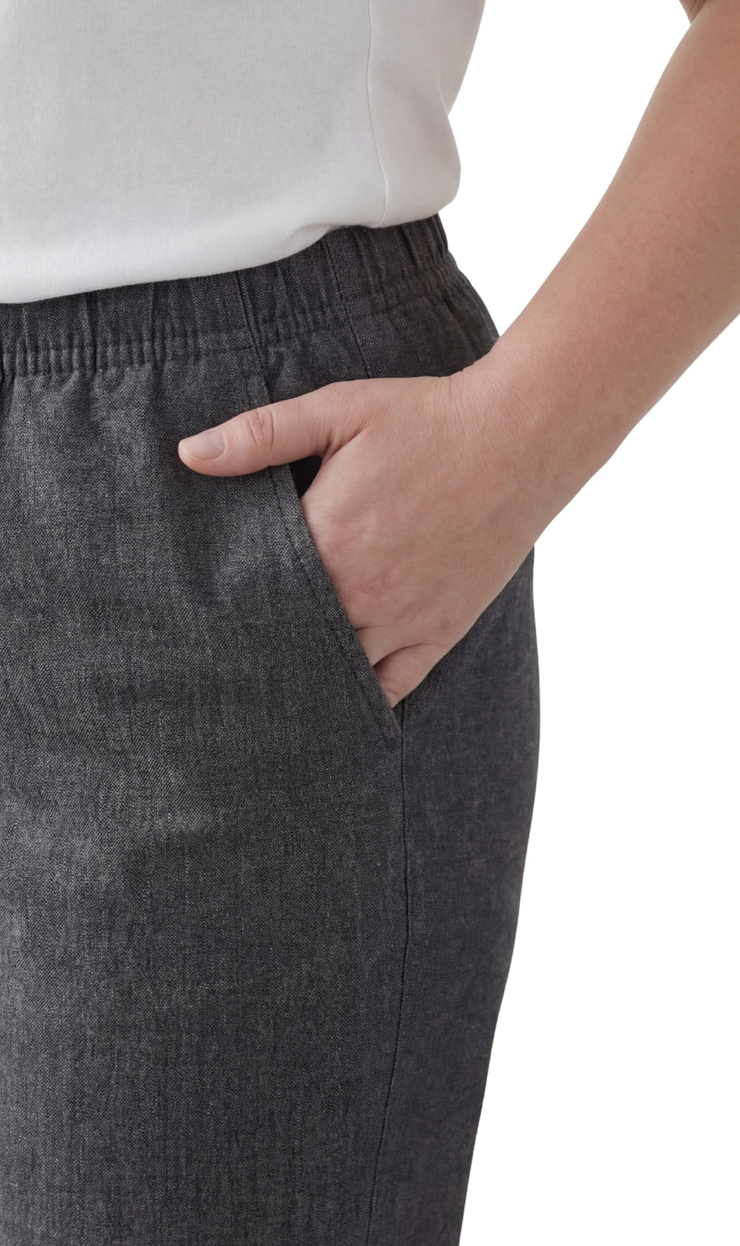 Women's Lightweight Pull-On Denim Jeans — Elastic Waist No Zipper by TURTLE BAY APPAREL