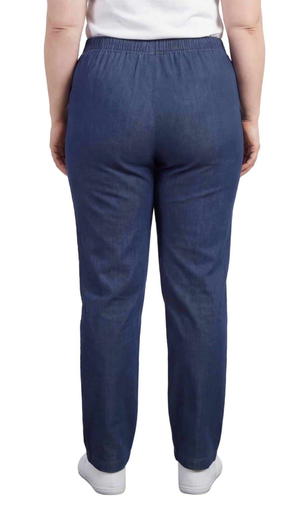 Women's Lightweight Pull-On Denim Jeans — Elastic Waist No Zipper by TURTLE BAY APPAREL