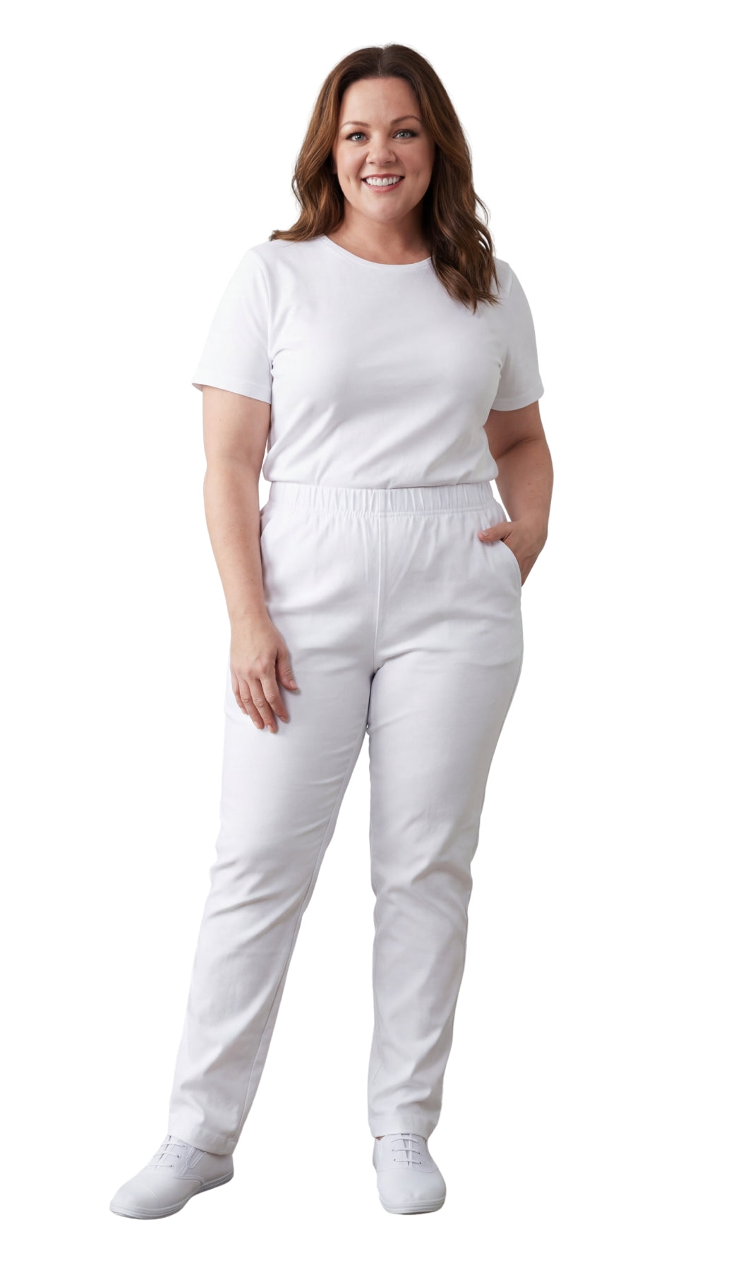 Women's Lightweight Pull-On Denim Jeans — Elastic Waist No Zipper by TURTLE BAY APPAREL