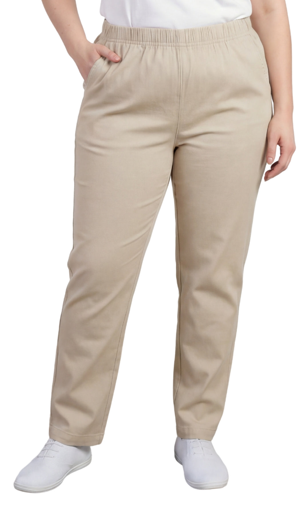 Women's Lightweight Pull-On Denim Jeans — Elastic Waist No Zipper by TURTLE BAY APPAREL
