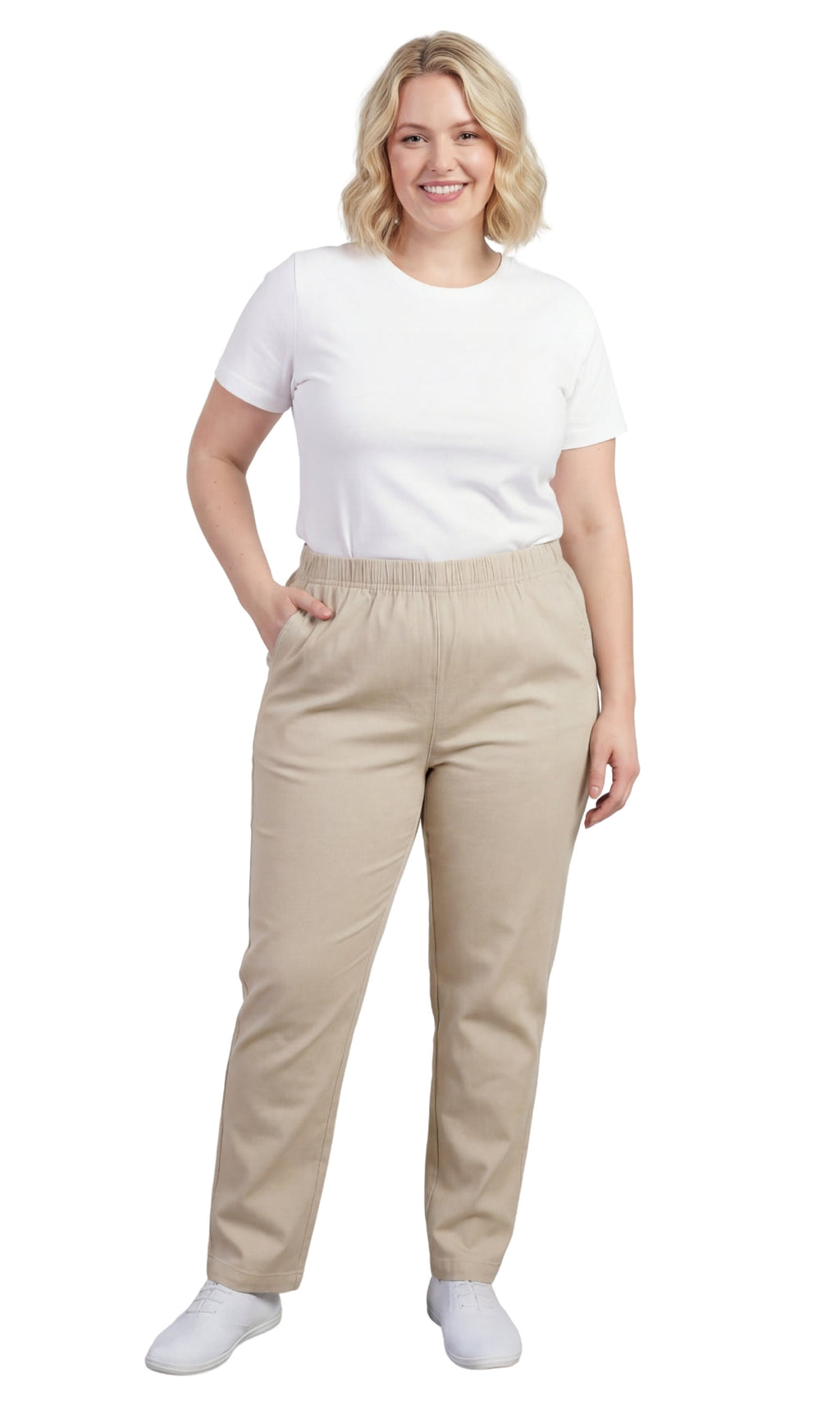 Women's Lightweight Pull-On Denim Jeans — Elastic Waist No Zipper by TURTLE BAY APPAREL