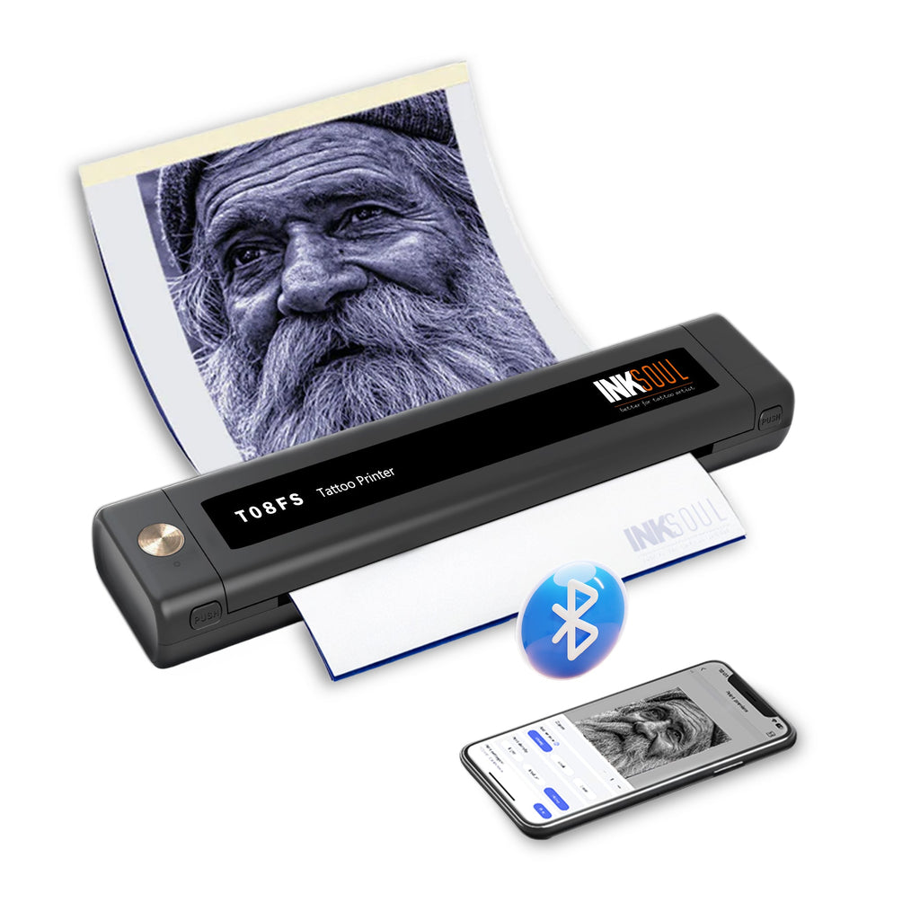 INKSOUL® T08FS Wireless Tattoo Transfer Stencil Printer-Can print shadows by INKSOULSUPPLY.COM