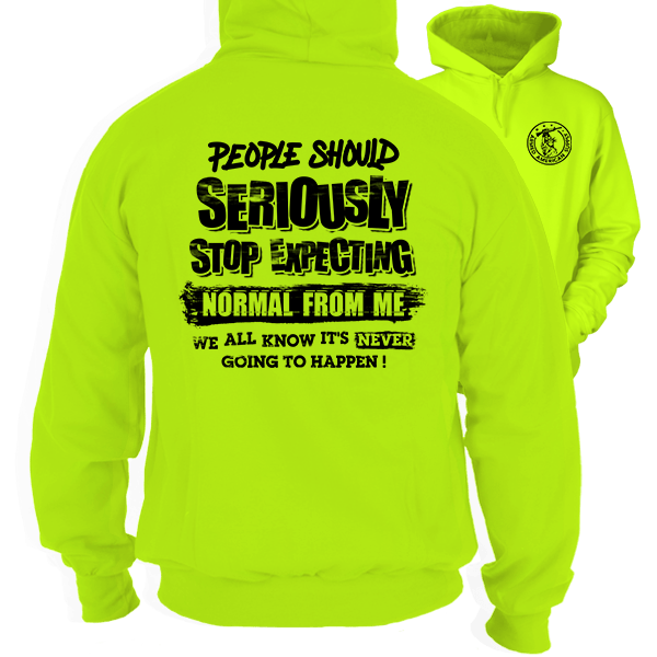 Should Stop Expecting - Safety Yellow Hoodie by Armed American Supply
