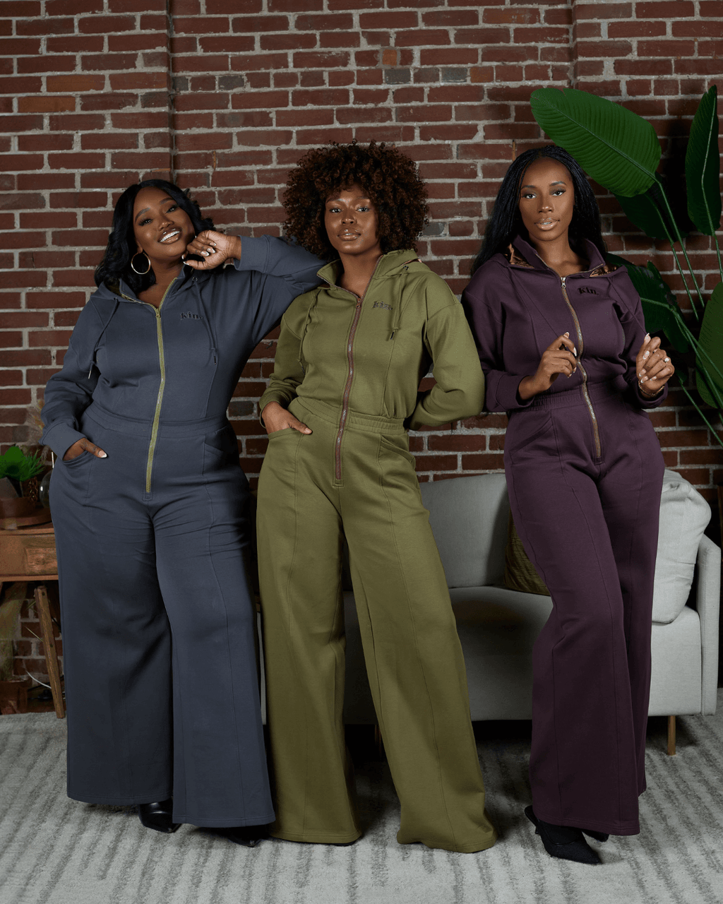 Green Satin Lined Jumpsuit by KINApparel