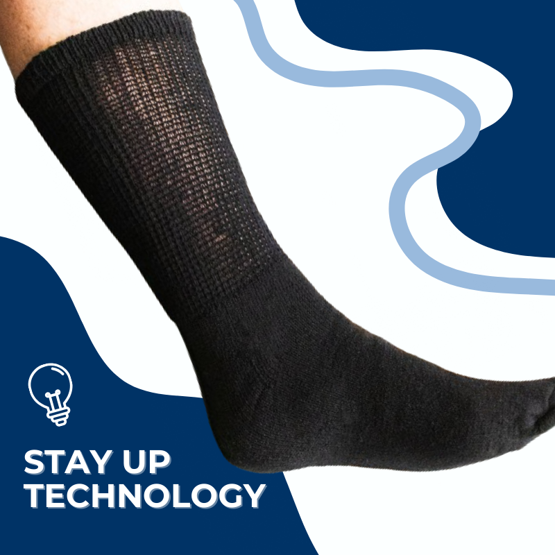 Men's Cotton Diabetic Crew Socks (6 Pair) by DSC