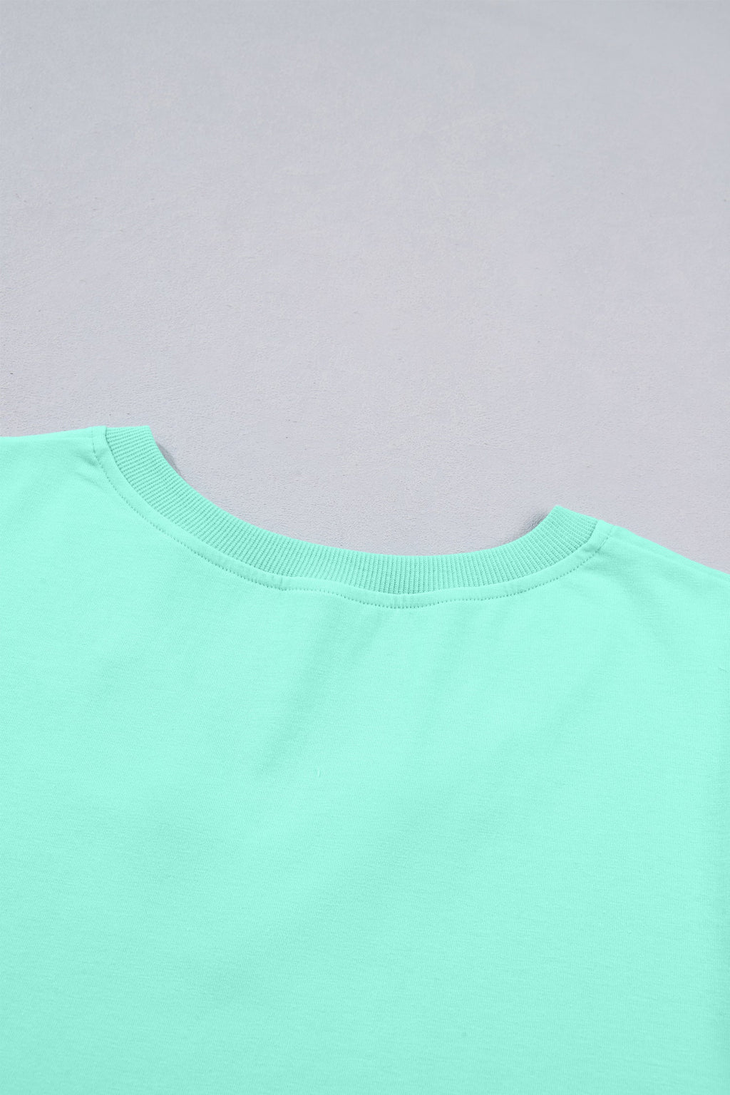 Solid V-Neck Short Puff Sleeve Blouse