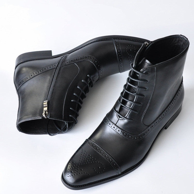 Men's Plush Lined Winter Boots | Big Size Vintage Lace-Up Safety Boots by Sarah Express