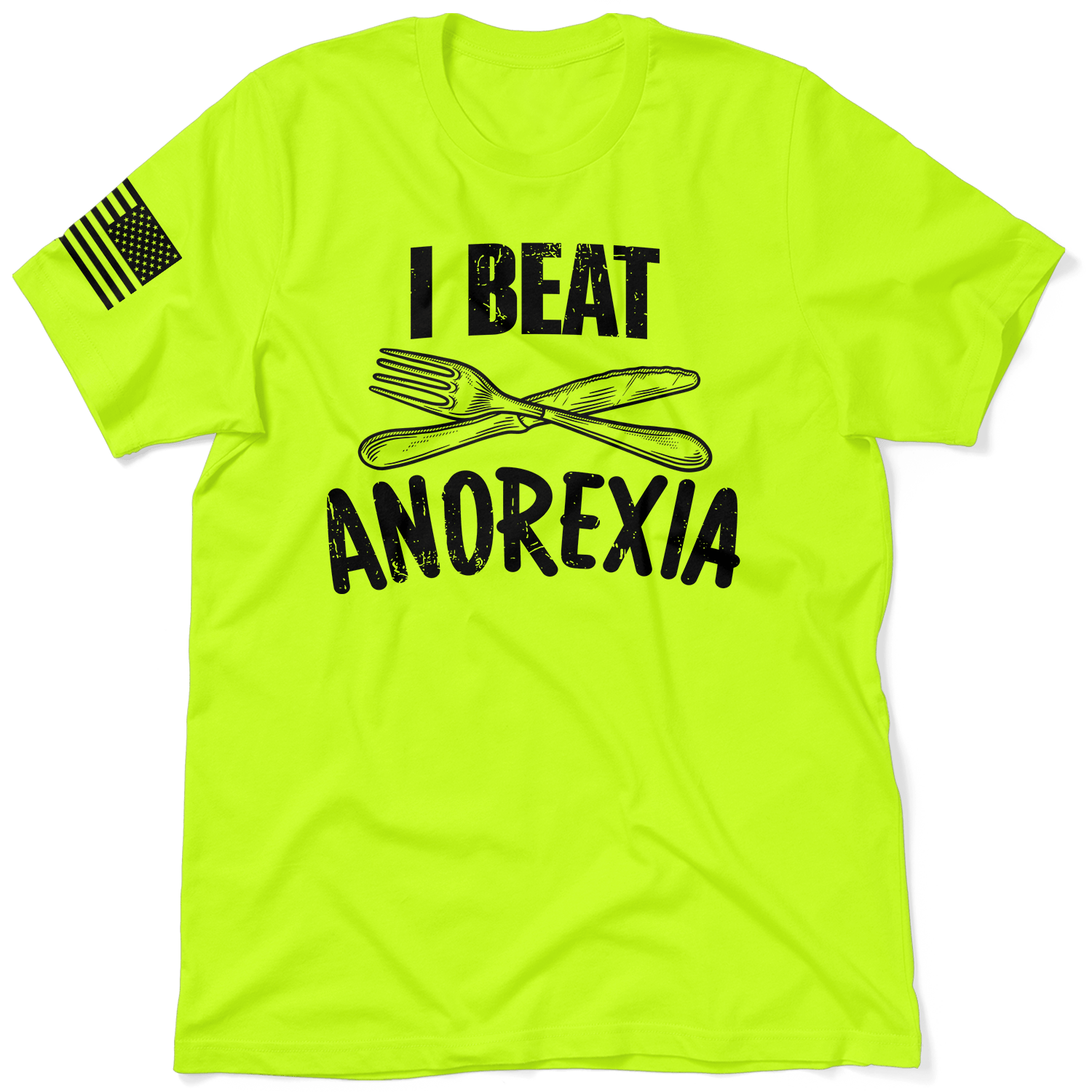 Beat Anorexia - Safety Yellow T-Shirt by Armed American Supply