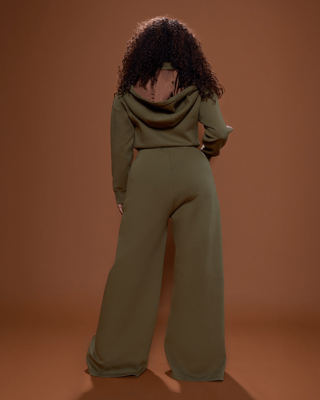Green Satin Lined Jumpsuit by KINApparel