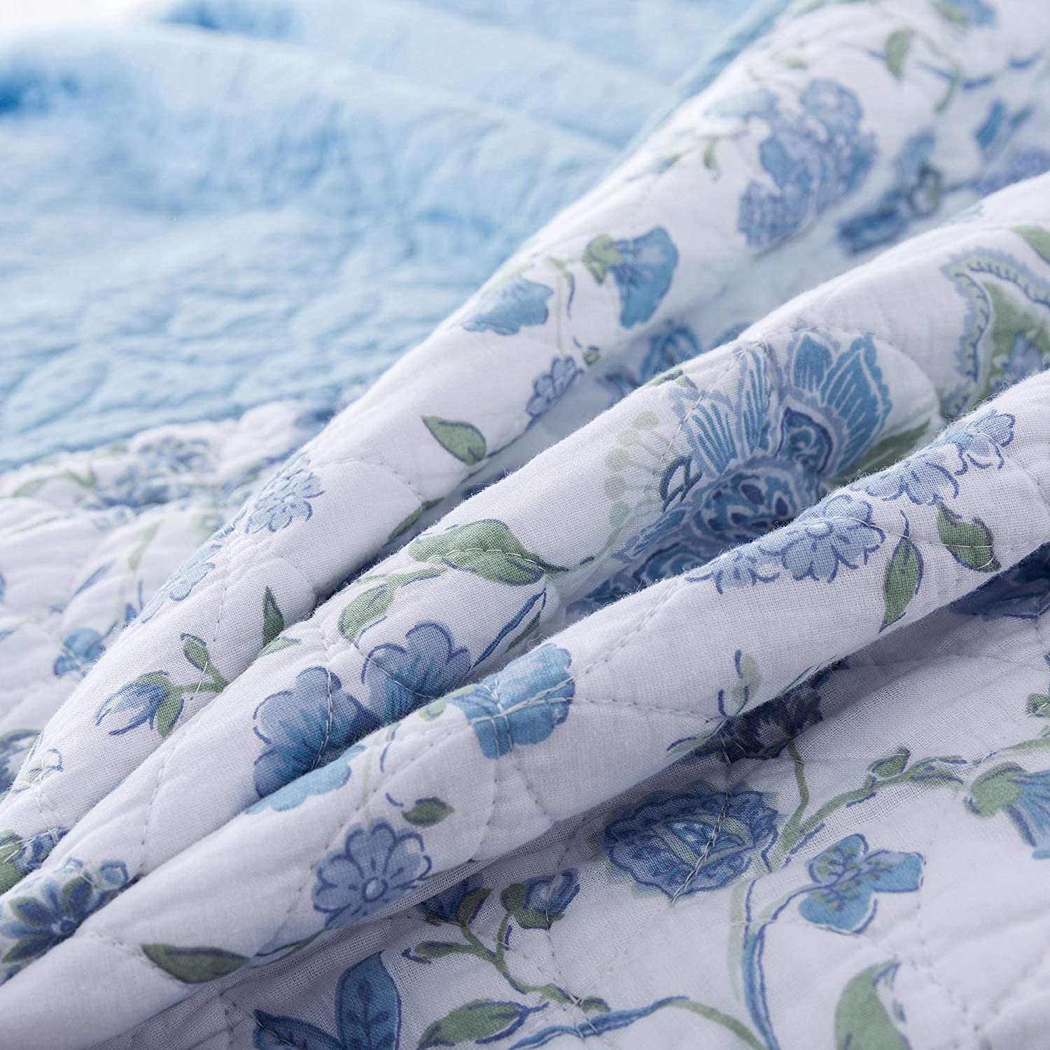 Kasentex 100% Cotton Summer Ultra Soft Floral Design 3 Piece Reversible Bedding Set, Room Decor, Graduation Gifts by Kasentex