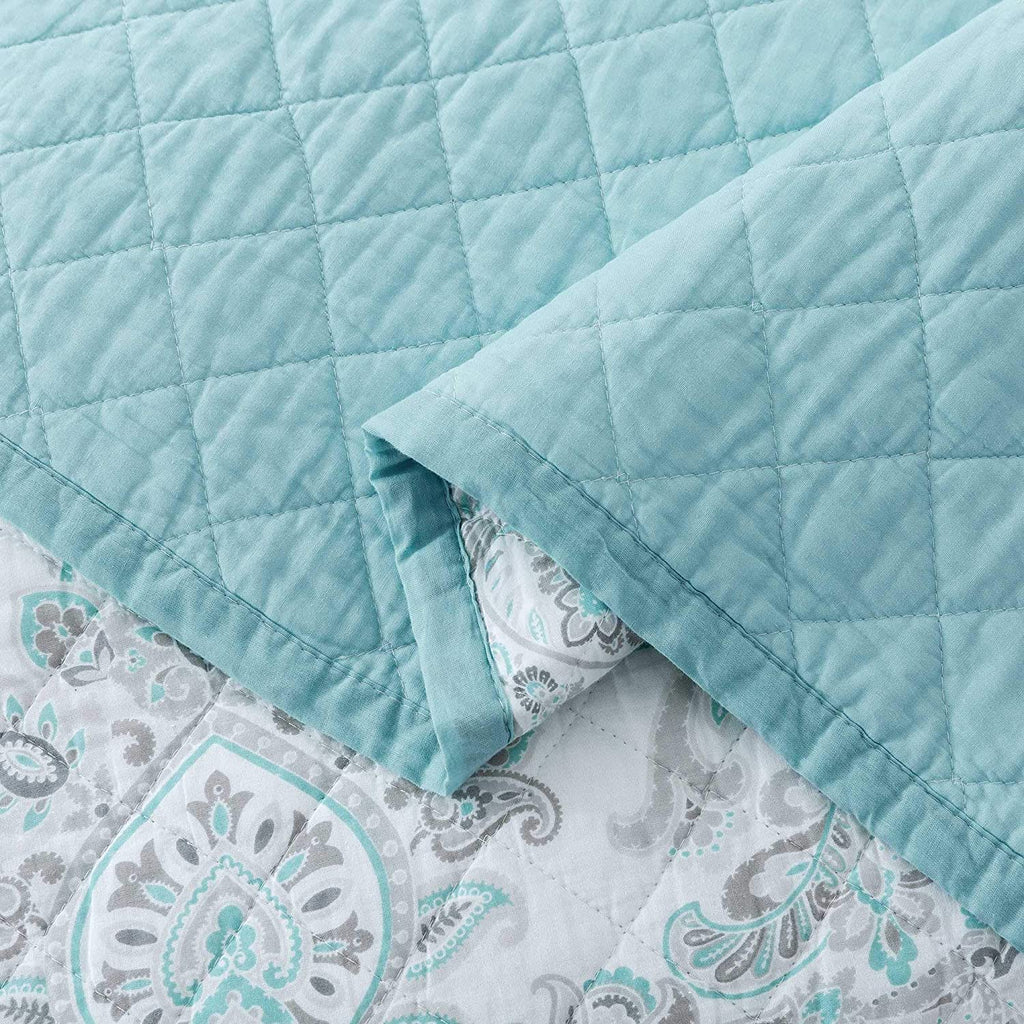Kasentex 100% Cotton Summer Ultra Soft Floral Design 3 Piece Reversible Bedding Set, Room Decor, Graduation Gifts by Kasentex