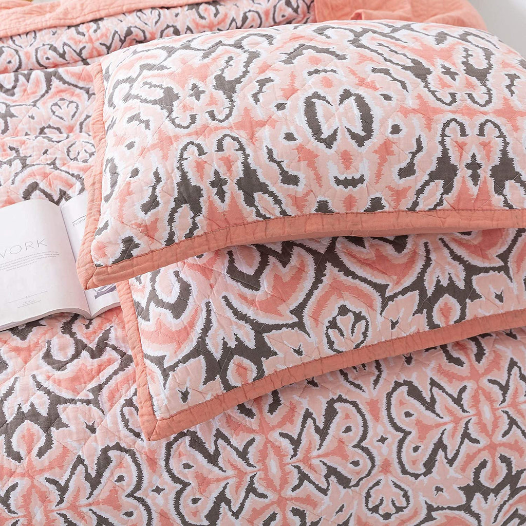 Kasentex 100% Cotton Summer Ultra Soft Floral Design 3 Piece Reversible Bedding Set, Room Decor, Graduation Gifts by Kasentex