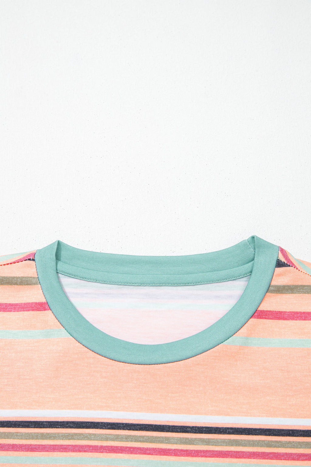 Stripe Short Sleeve Crew Neck T-Shirt