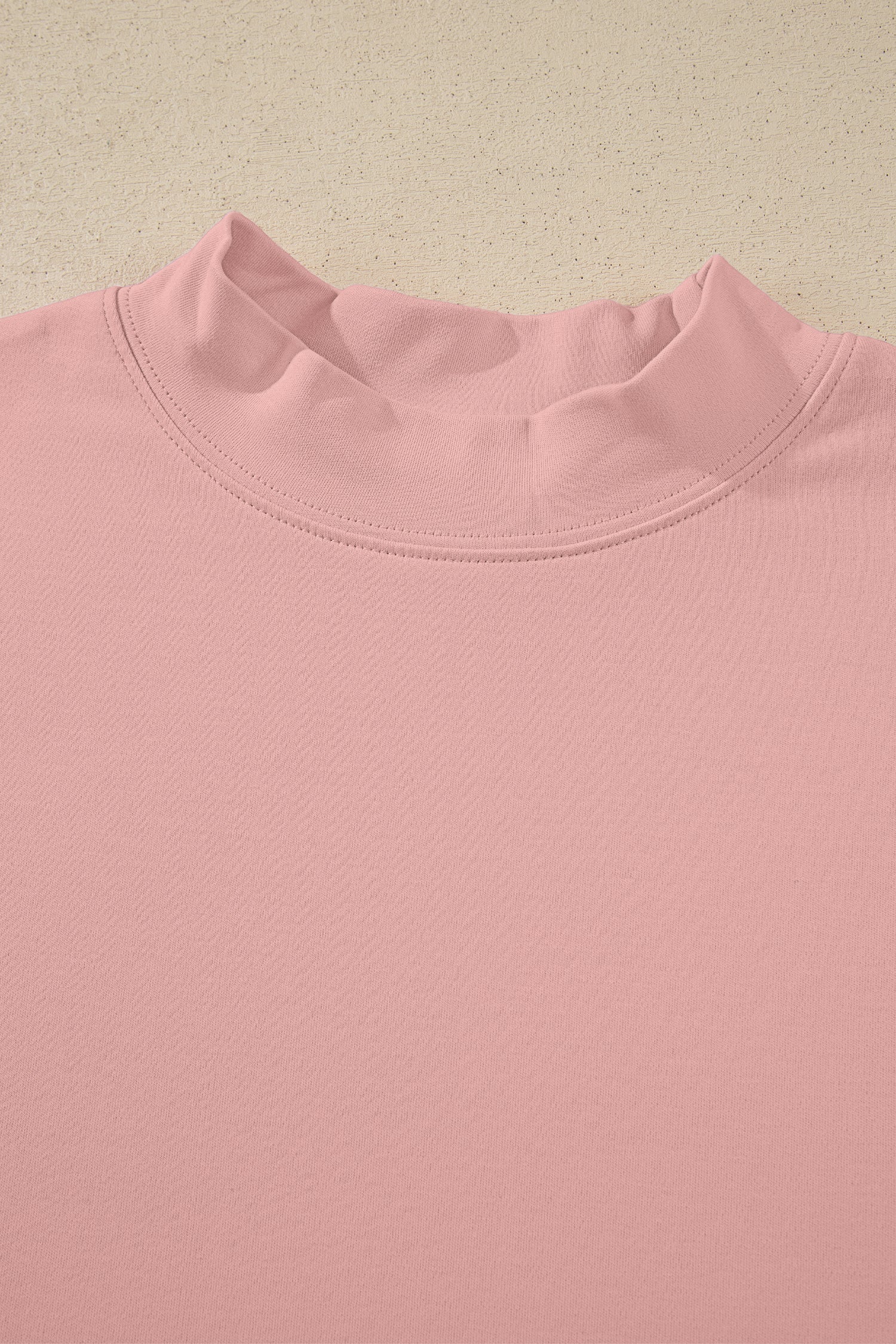 Oversized Solid Color High Neck Tee