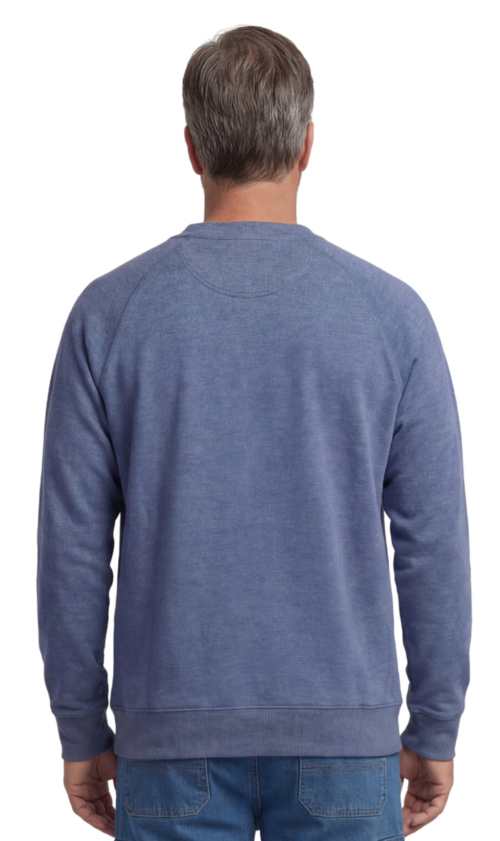 Mens 3-Pocket Fleece Sweatshirt with Raglan Seams, Chest Pocket and Tagless Neck by TURTLE BAY APPAREL