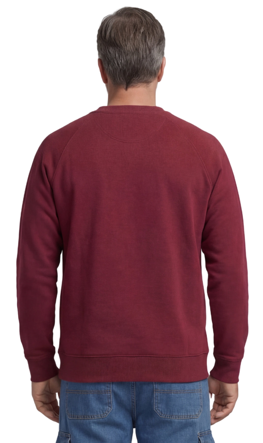 Mens 3-Pocket Fleece Sweatshirt with Raglan Seams, Chest Pocket and Tagless Neck by TURTLE BAY APPAREL