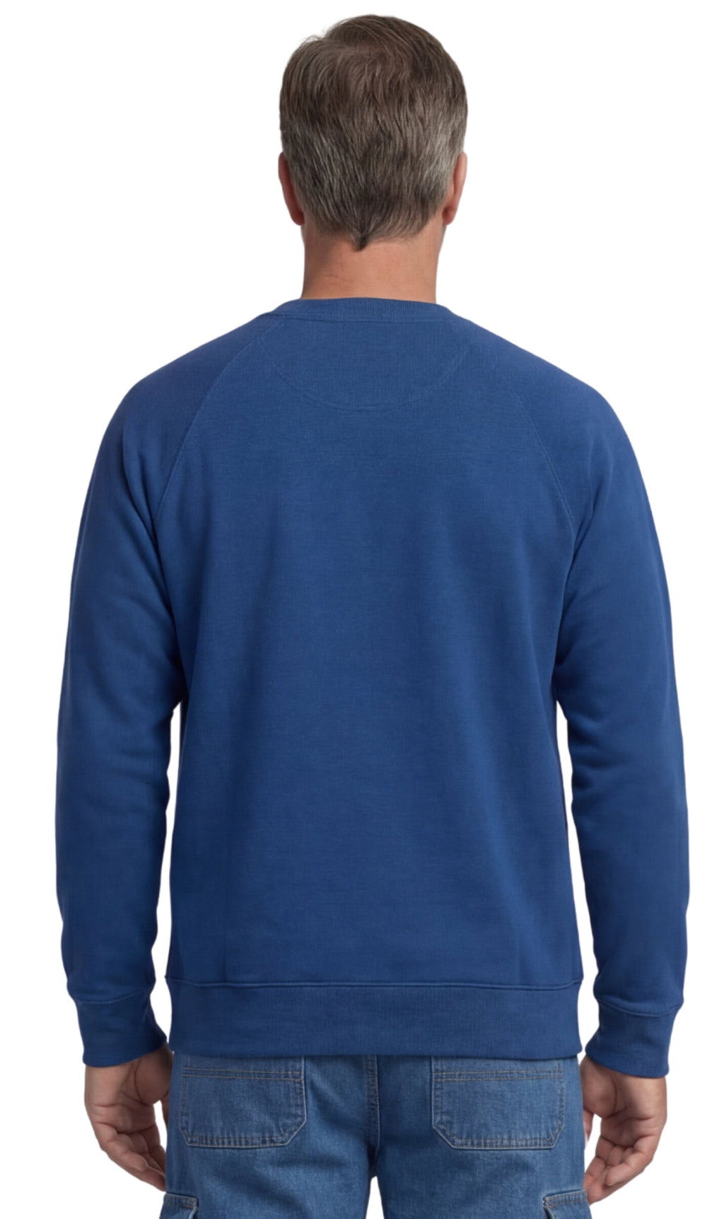 Mens 3-Pocket Fleece Sweatshirt with Raglan Seams, Chest Pocket and Tagless Neck by TURTLE BAY APPAREL