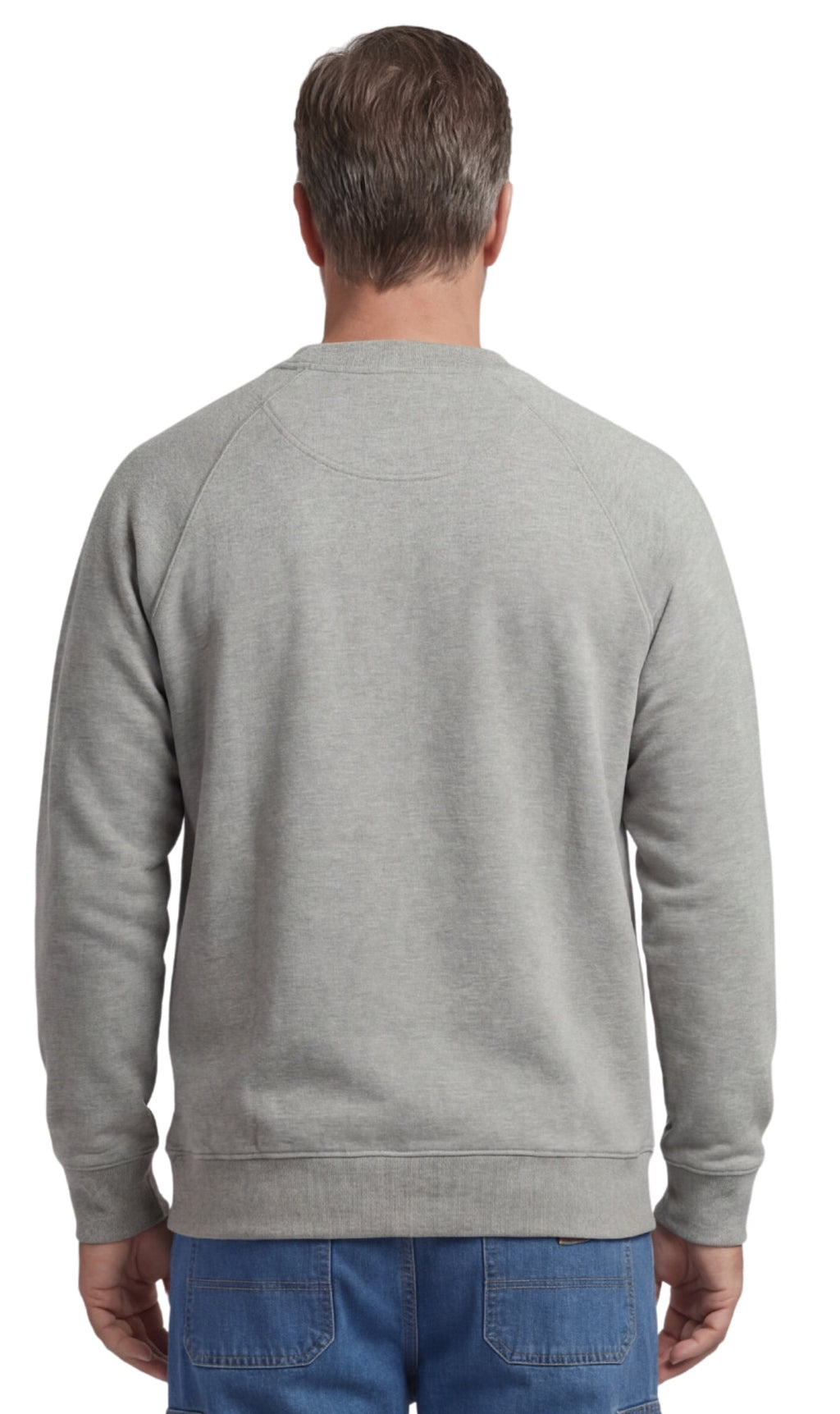 Mens 3-Pocket Fleece Sweatshirt with Raglan Seams, Chest Pocket and Tagless Neck by TURTLE BAY APPAREL