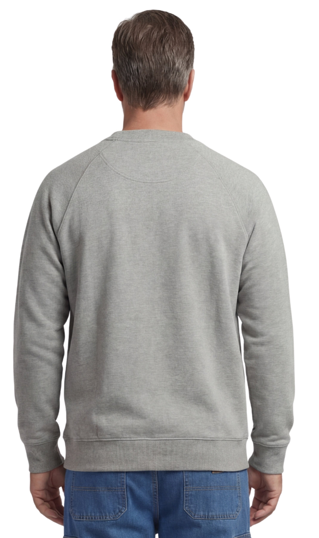 Mens 3-Pocket Fleece Sweatshirt with Raglan Seams, Chest Pocket and Tagless Neck by TURTLE BAY APPAREL