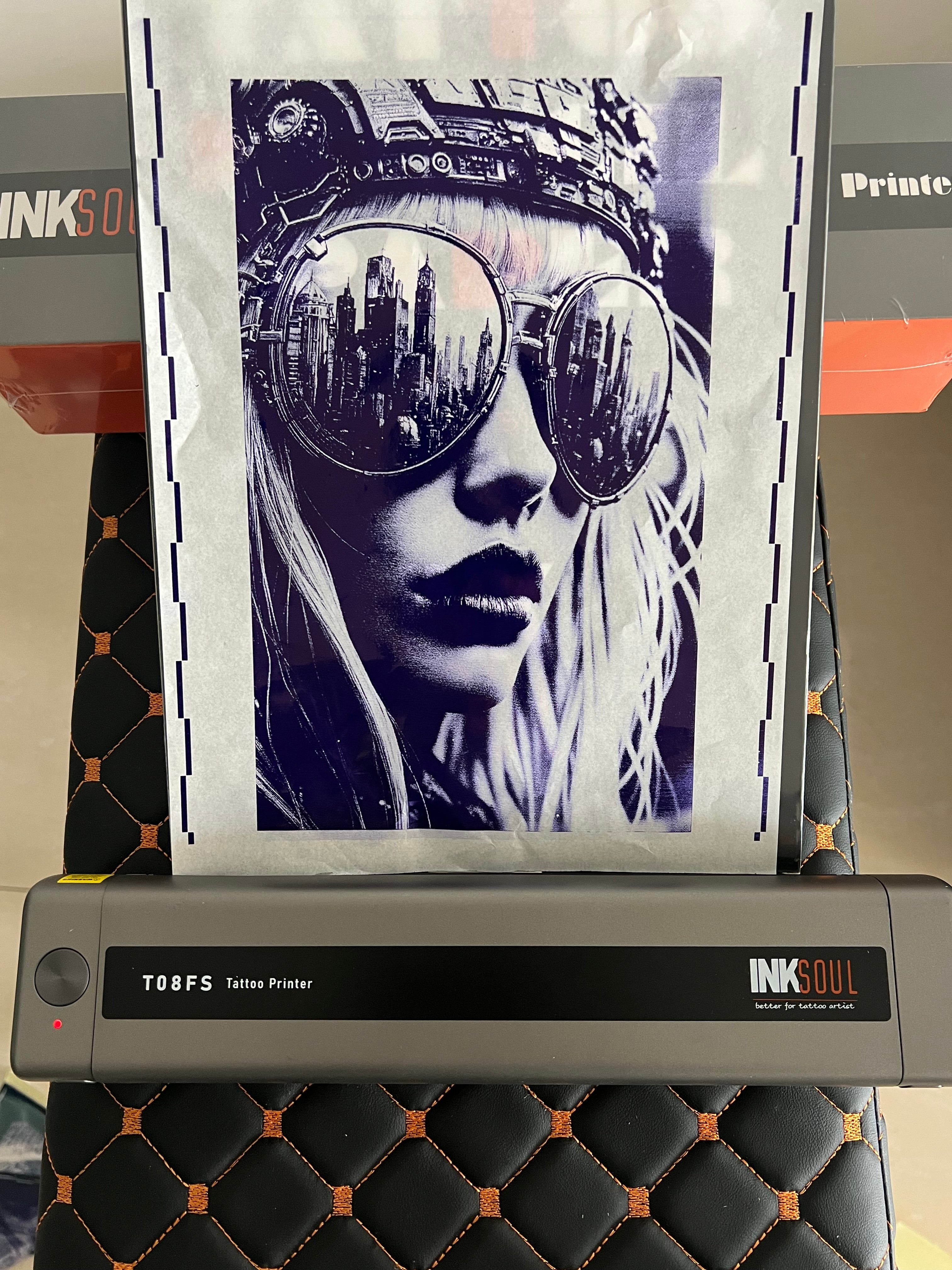 INKSOUL® T08FS Wireless Tattoo Transfer Stencil Printer-Can print shadows by INKSOULSUPPLY.COM