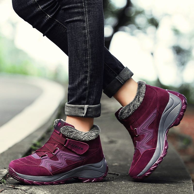 Women's Waterproof Hiking Boots | Real Leather Non-Slip Outdoor Trekking Sneakers by Sarah Express