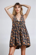 Vintage Bloom Denim Romper by Fitkitty Culture Athleisure Wear, Yoga Wear & Women's Clothing