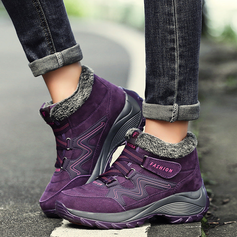Women's Waterproof Hiking Boots | Real Leather Non-Slip Outdoor Trekking Sneakers by Sarah Express
