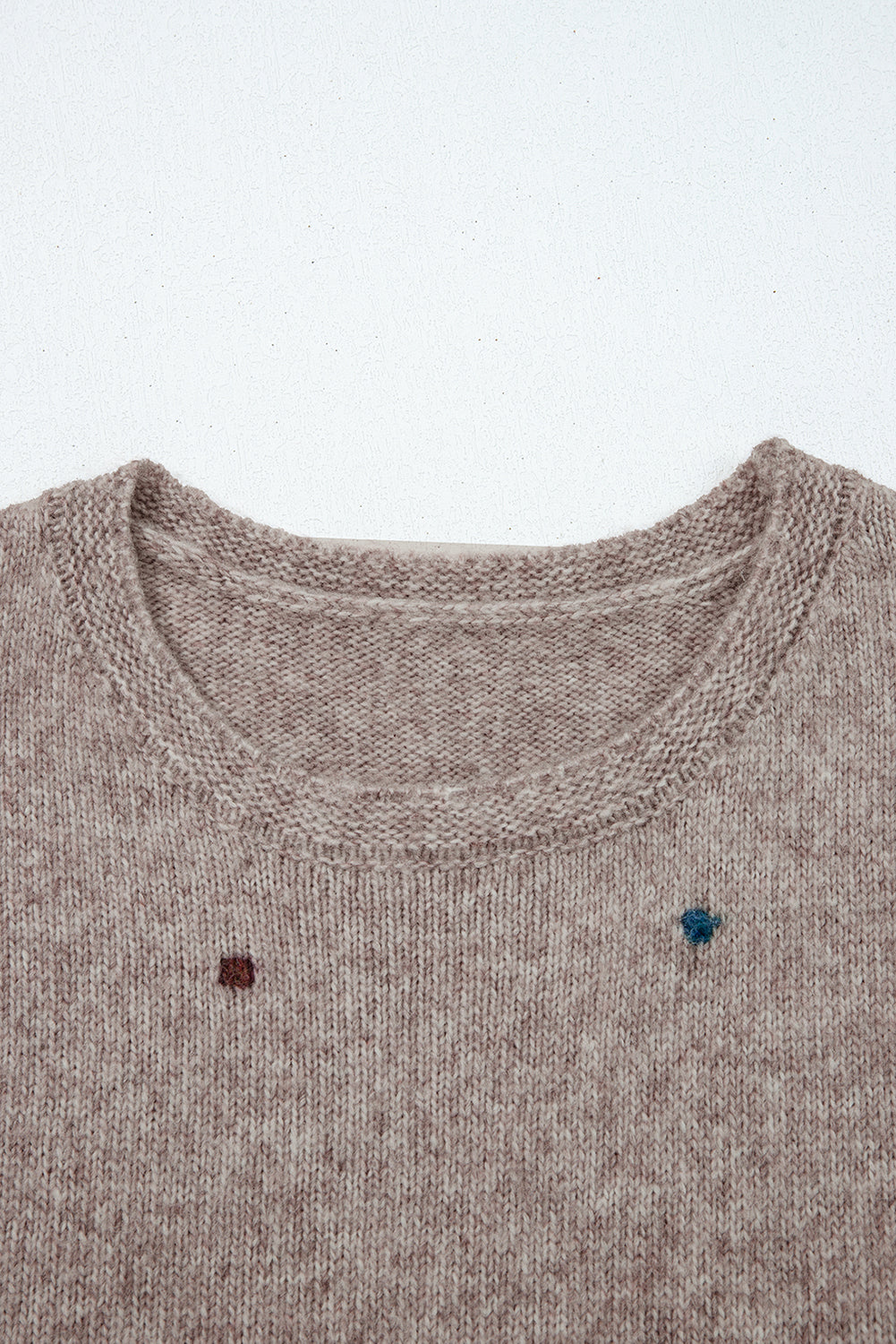 Polka Dot Drop Shoulder Sweater