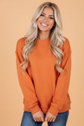 Solid Reversible Mock Neck Oversized Sweatshirt