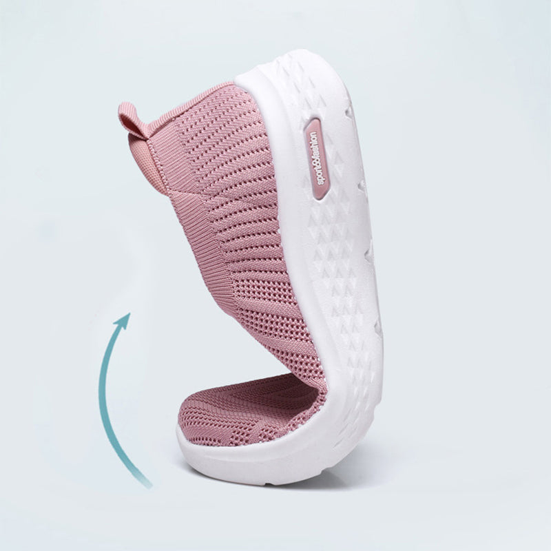 Women's Mesh Slip-On Sneakers | Breathable Lightweight Flat Walking Shoes by Sarah Express