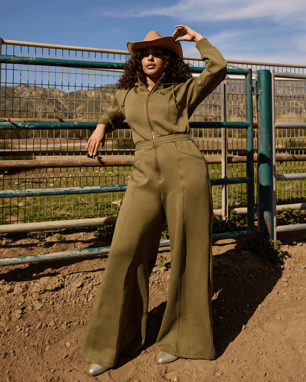 Green Satin Lined Jumpsuit by KINApparel