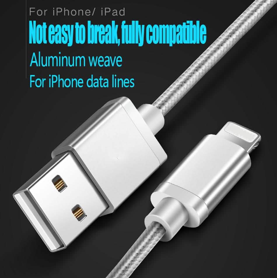 3-Pack: 10FT Heavy Duty Braided iPhone Lightning USB Cable by DailySale