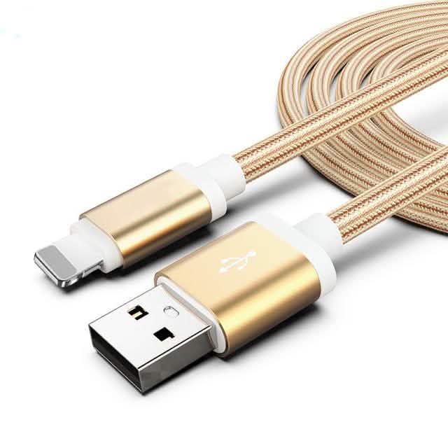3-Pack: 10FT Heavy Duty Braided iPhone Lightning USB Cable by DailySale